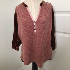 Gimmicks Boho Waffle Knit Top
